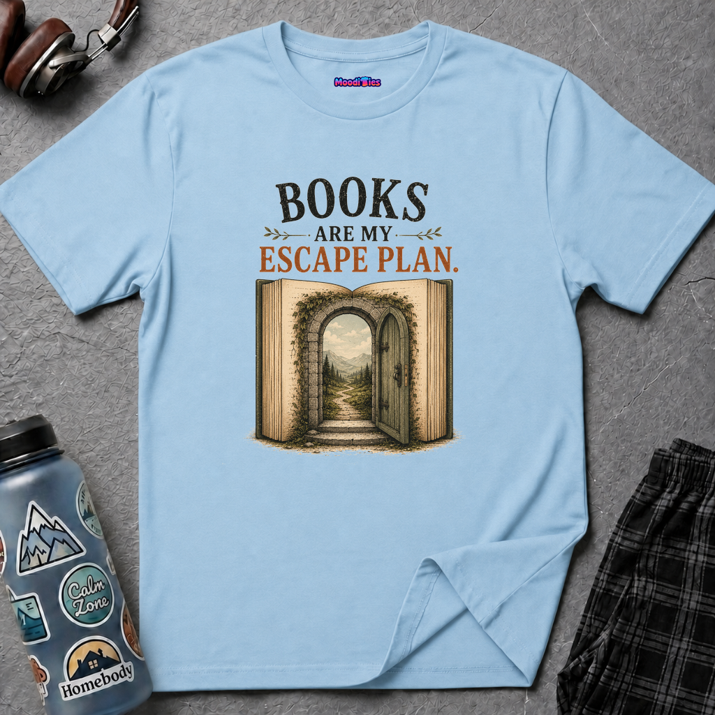 "Books Are My Escape Plan." Book Portal T-Shirt