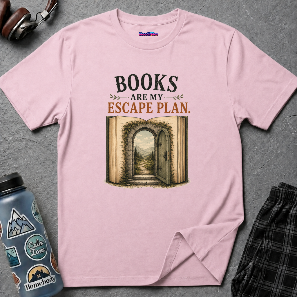 "Books Are My Escape Plan." Book Portal T-Shirt