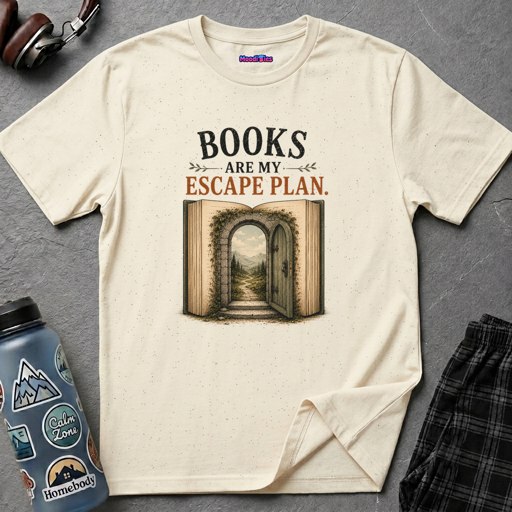 "Books Are My Escape Plan." Book Portal T-Shirt