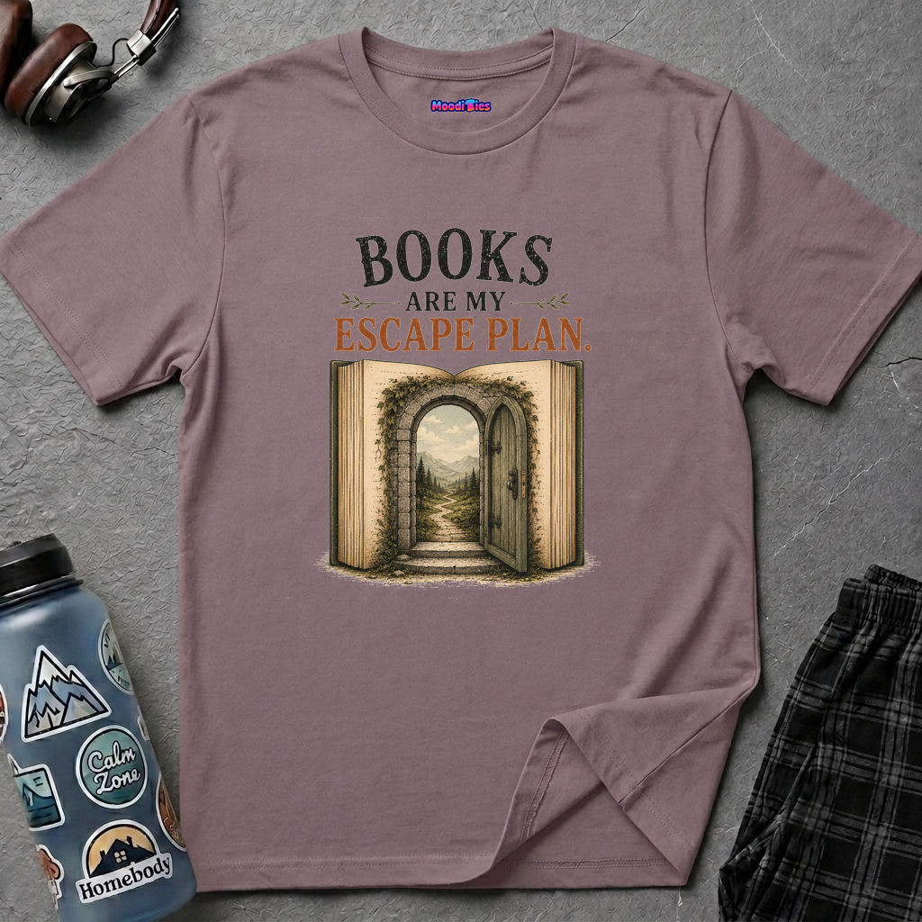 "Books Are My Escape Plan." Book Portal T-Shirt