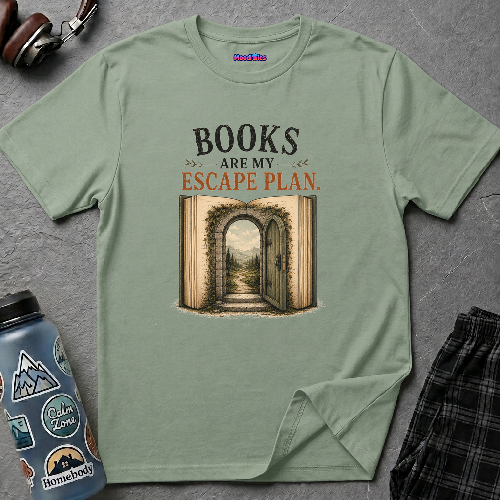 "Books Are My Escape Plan." Book Portal T-Shirt
