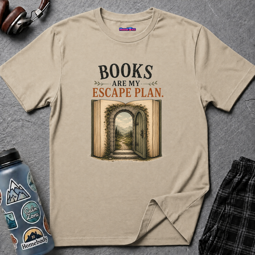 "Books Are My Escape Plan." Book Portal T-Shirt