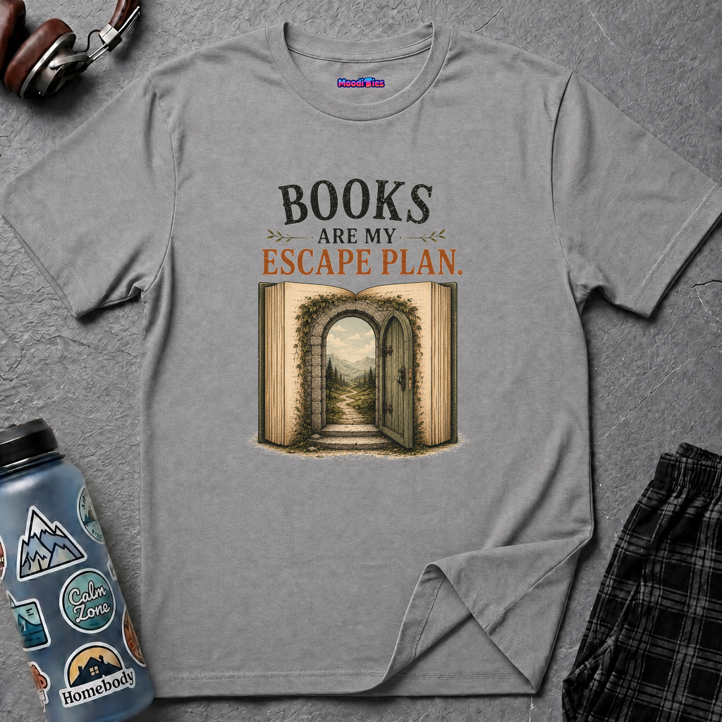 "Books Are My Escape Plan." T-Shirt