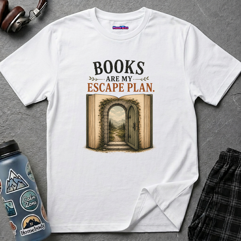 "Books Are My Escape Plan." Book Portal T-Shirt