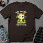 "Built Different, Mostly Wrong" Patchwork Teddy T-Shirt