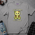 "Built Different, Mostly Wrong" Patchwork Teddy T-Shirt