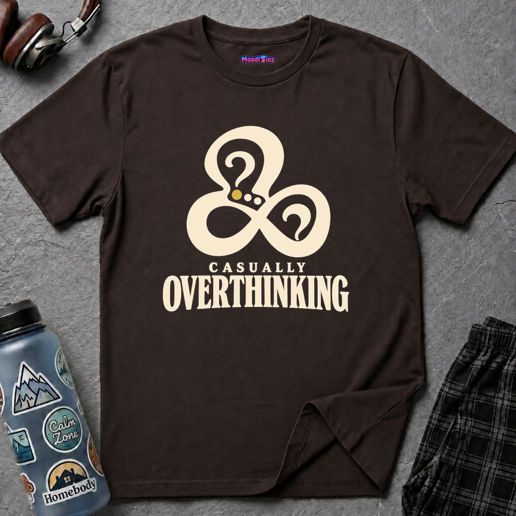 “Casually Overthinking” Thought Loops T-Shirt