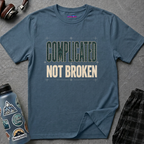 "Complicated, Not Broken" Maze Letters T‑Shirt
