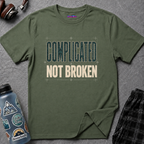 "Complicated, Not Broken" Maze Letters T‑Shirt