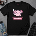 "Currently Choosing Violence" Axolotl T-Shirt