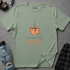 "Currently Growing Through It" Broken Potted Plant T-Shirt