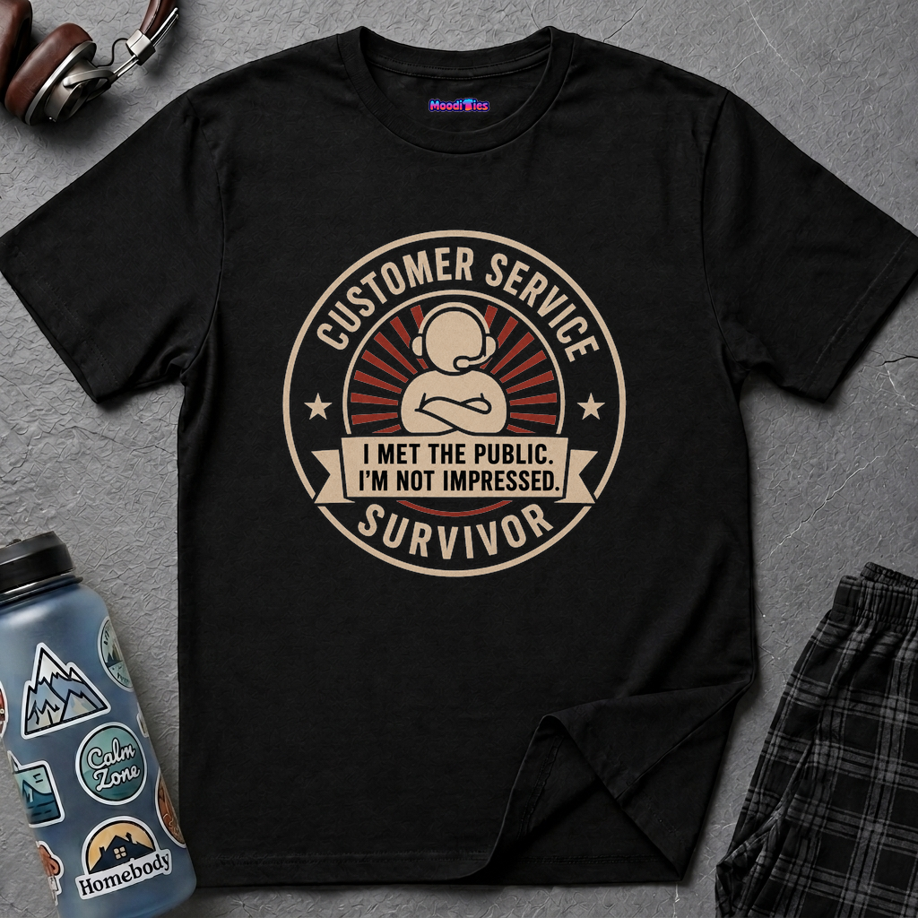 "Customer Service Survivor: I Met The Public, I’m Not Impressed" T-Shirt