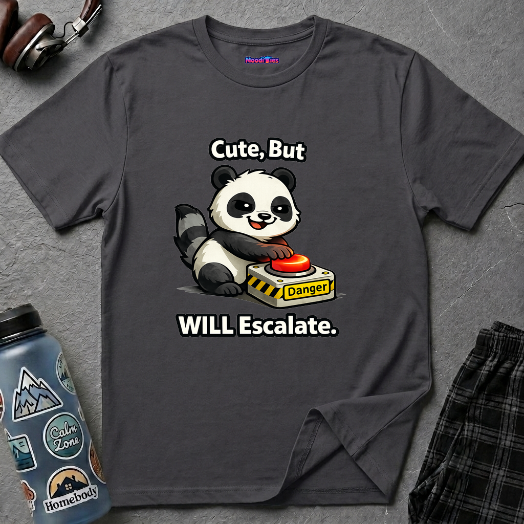 "Cute, But Will Escalate" Danger Panda T-Shirt