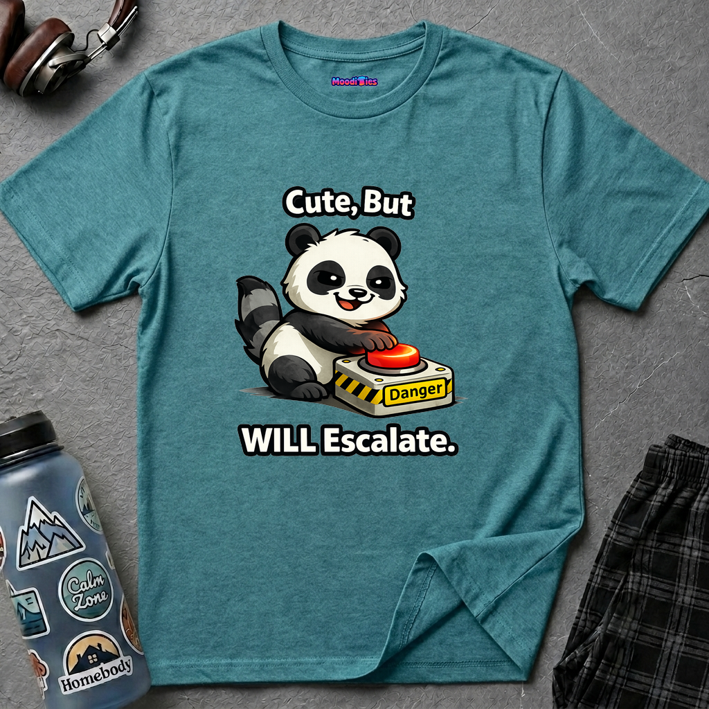 "Cute, But Will Escalate" Danger Panda T-Shirt