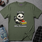 "Cute, But Will Escalate" Danger Panda T-Shirt