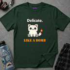 "Delicate. Like a Bomb." Cat T-Shirt