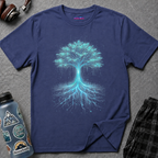 Digital Tree of Life (Blue) Graphic T-Shirt
