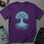 Digital Tree of Life (Blue) Graphic T-Shirt