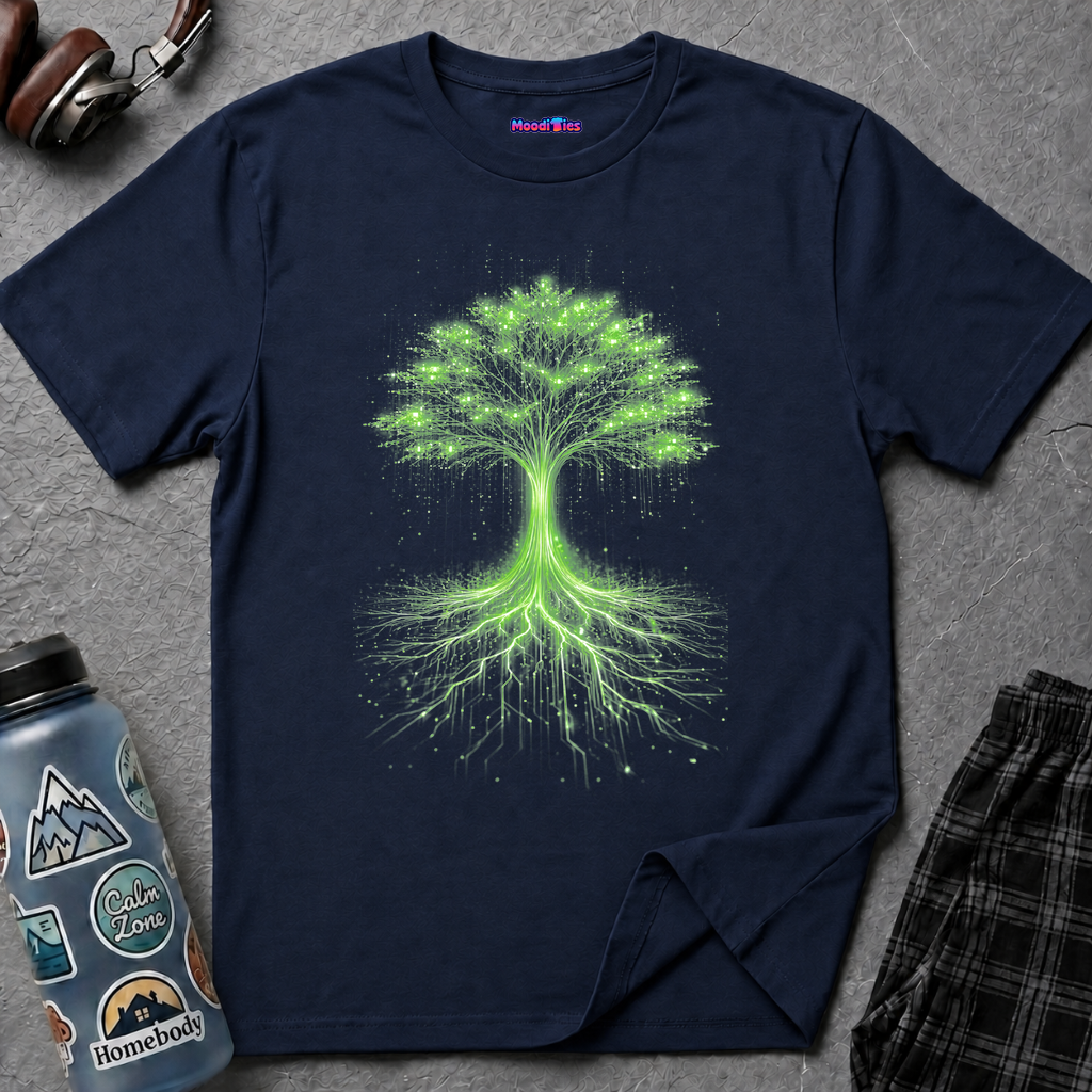 Digital Tree of Life (Green) Graphic T-Shirt