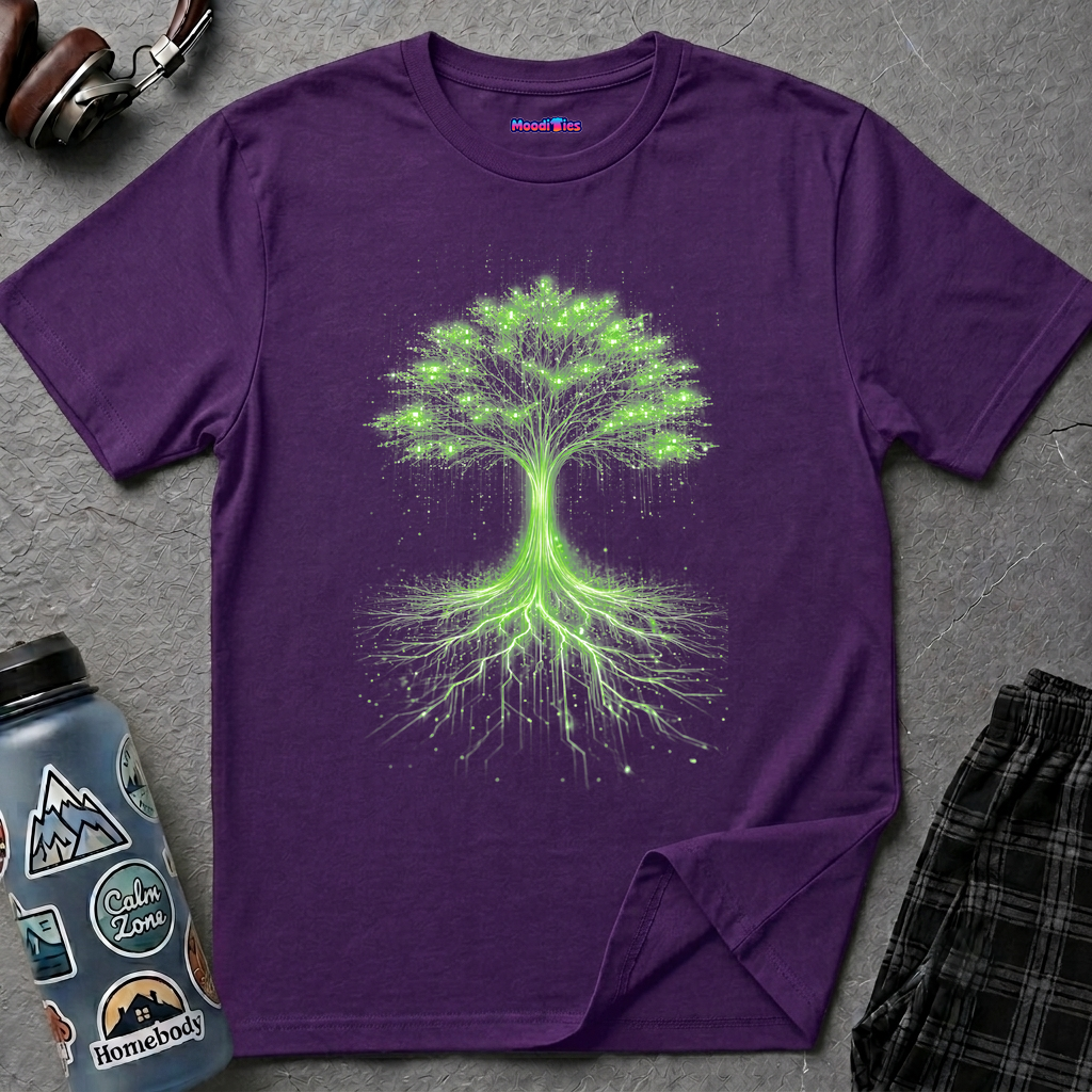 Digital Tree of Life (Green) Graphic T-Shirt