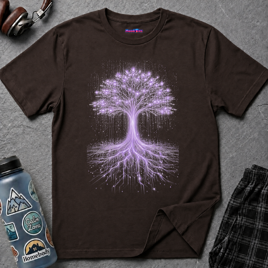 Digital Tree of Life (Purple) Graphic T-Shirt