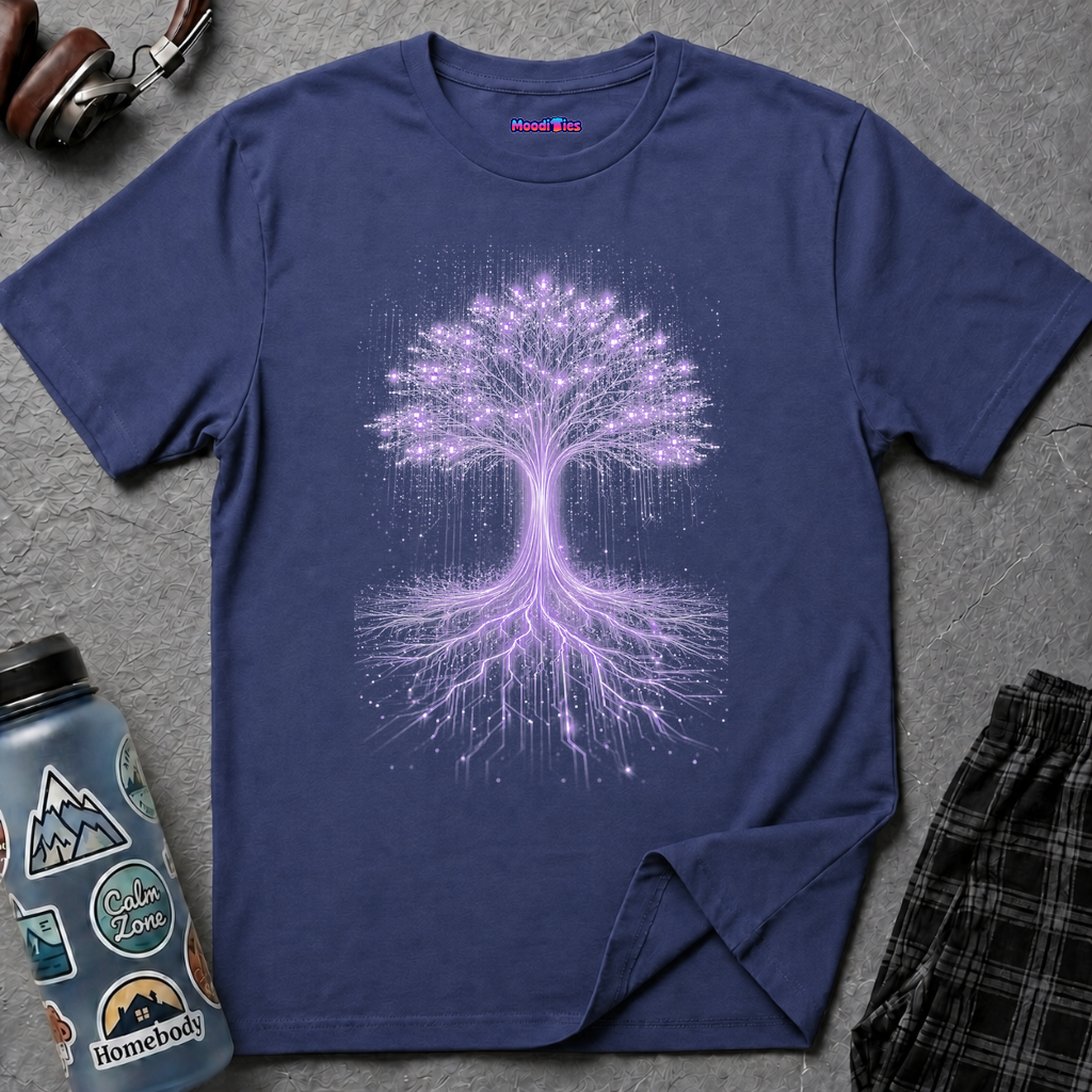 Digital Tree of Life (Purple) Graphic T-Shirt