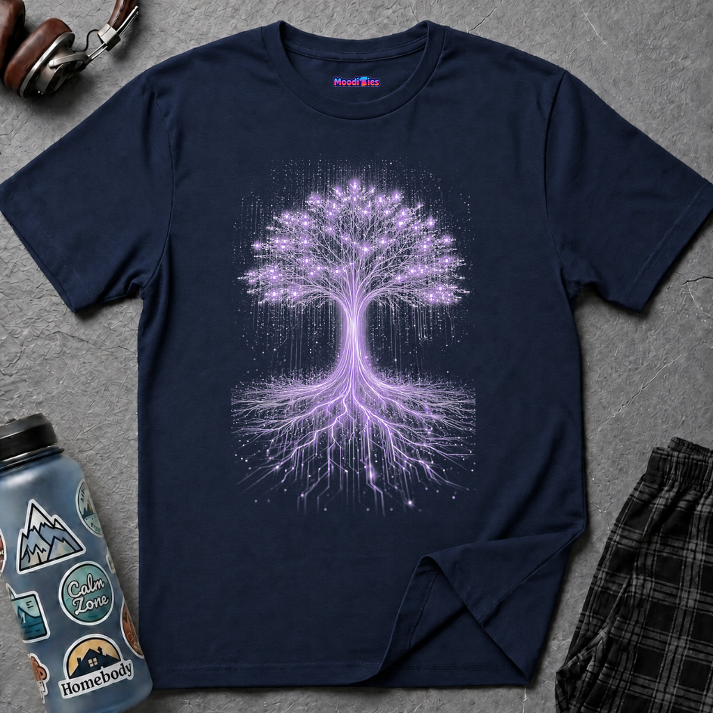 Digital Tree of Life (Purple) Graphic T-Shirt
