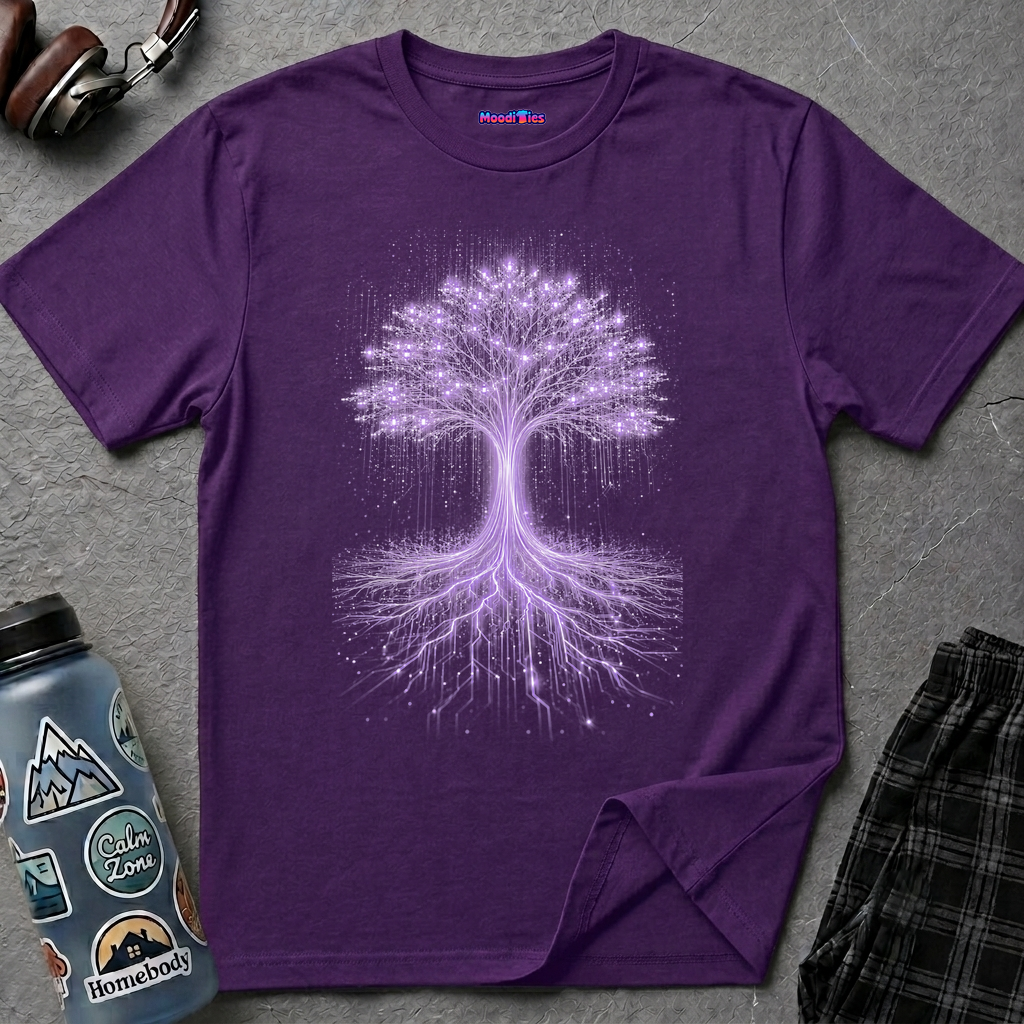 Digital Tree of Life (Purple) Graphic T-Shirt