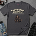 "Emotionally Available (For Werewolves Only)" Shy Werewolf T-Shirt