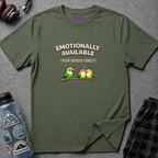 "Emotionally Available (For Birds Only)" Parrot and Love Birds T-Shirt