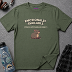 "Emotionally Available (For Capybaras Only)” Capybara T-Shirt