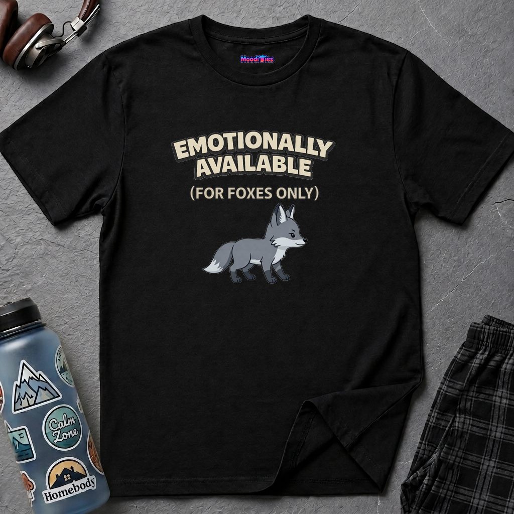 "Emotionally Available (For Foxes Only)" Cute Fox T‑Shirt