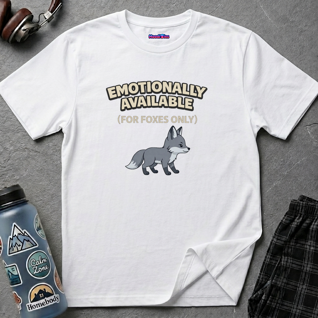 "Emotionally Available (For Foxes Only)" Cute Fox T‑Shirt
