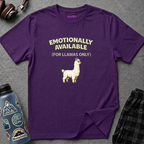 "Emotionally Available (For Llamas Only)” Cute Llama T-Shirt