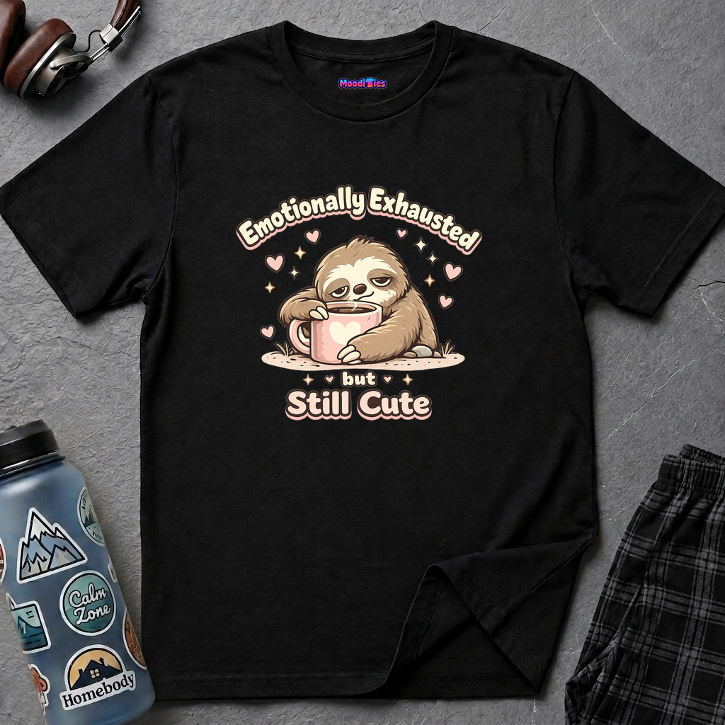 "Emotionally Exhausted But Still Cute" Sloth T-Shirt