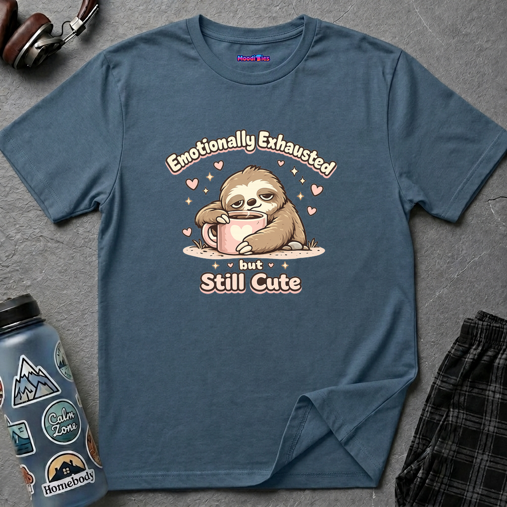 "Emotionally Exhausted But Still Cute" Sloth T-Shirt