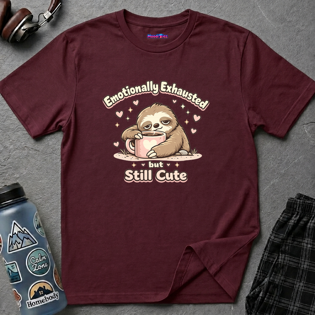"Emotionally Exhausted But Still Cute" Sloth T-Shirt
