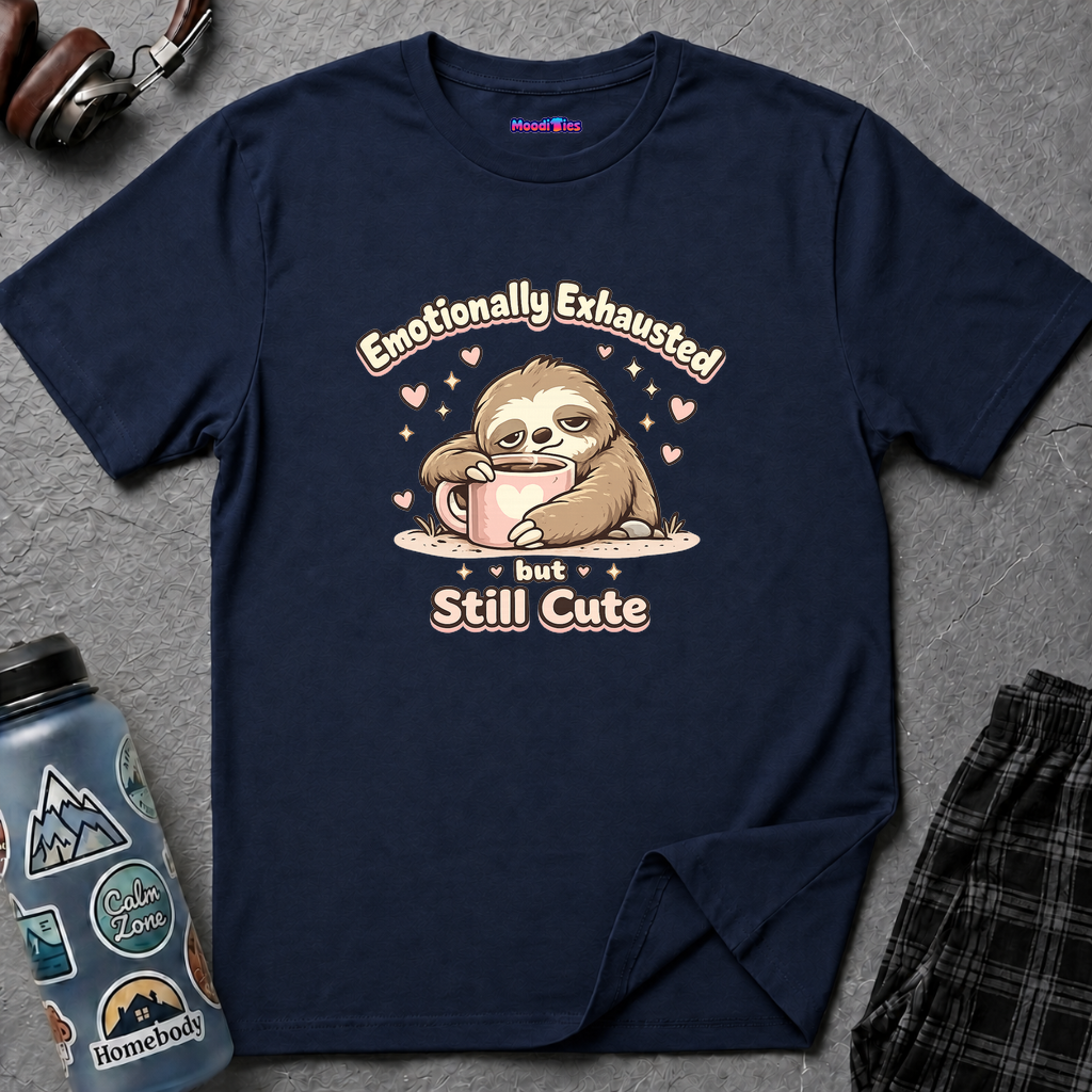 "Emotionally Exhausted But Still Cute" Sloth T-Shirt