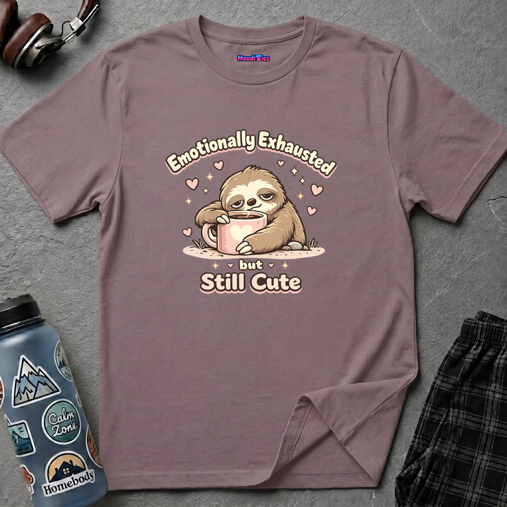 "Emotionally Exhausted But Still Cute" Sloth T-Shirt