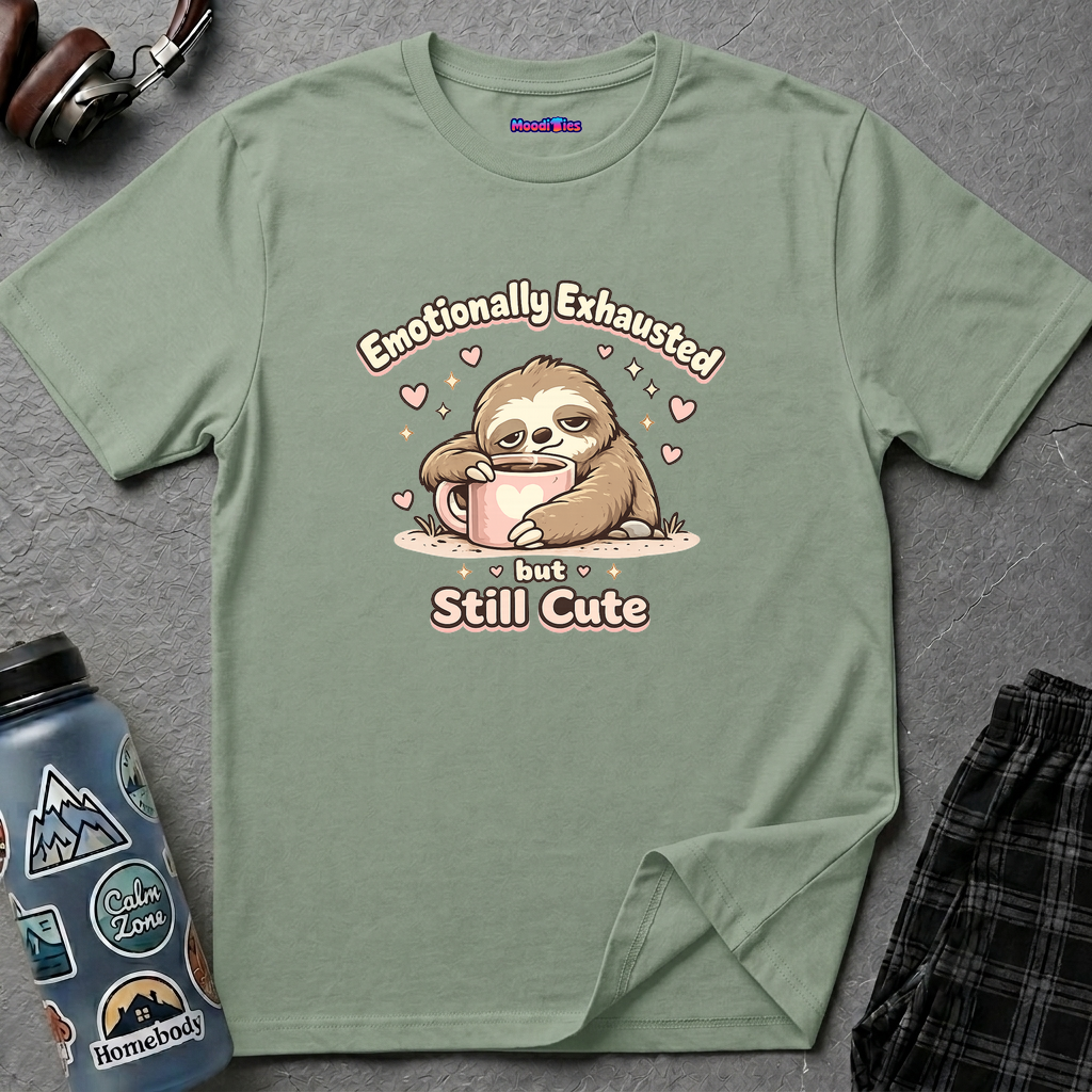 "Emotionally Exhausted But Still Cute" Sloth T-Shirt