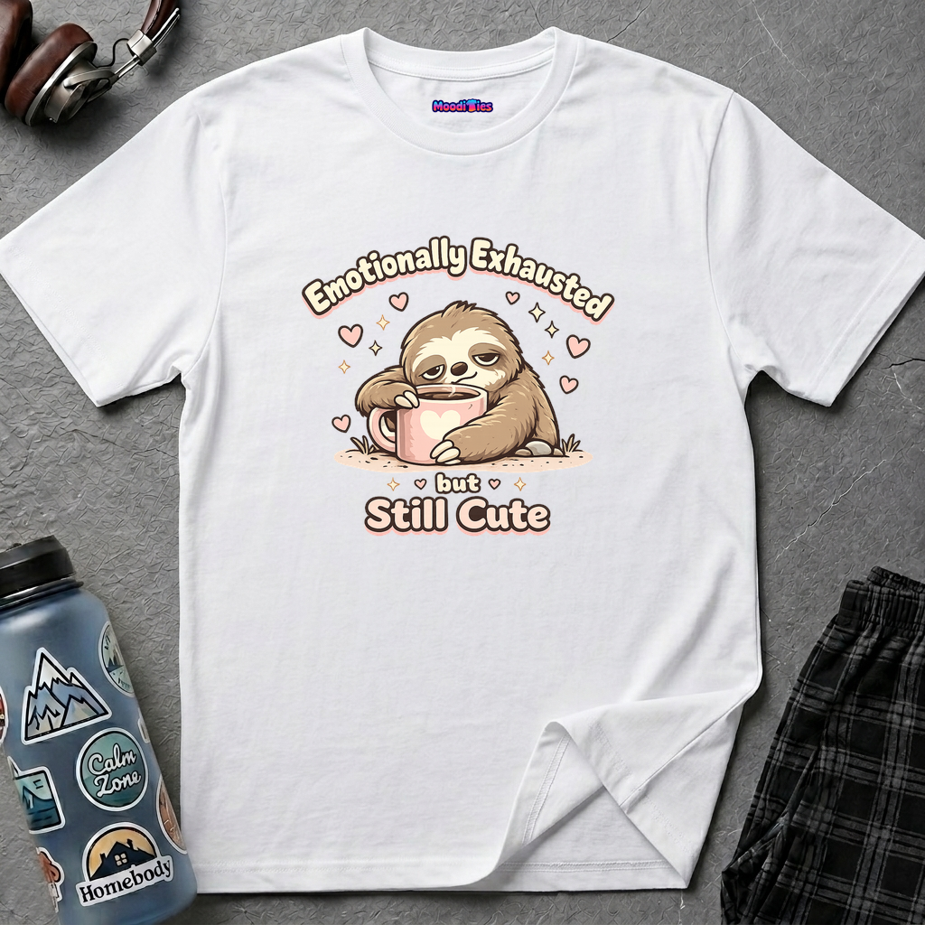 "Emotionally Exhausted But Still Cute" Sloth T-Shirt