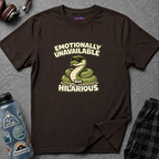 "Emotionally Unavailable But Hilarious" Snake T-Shirt