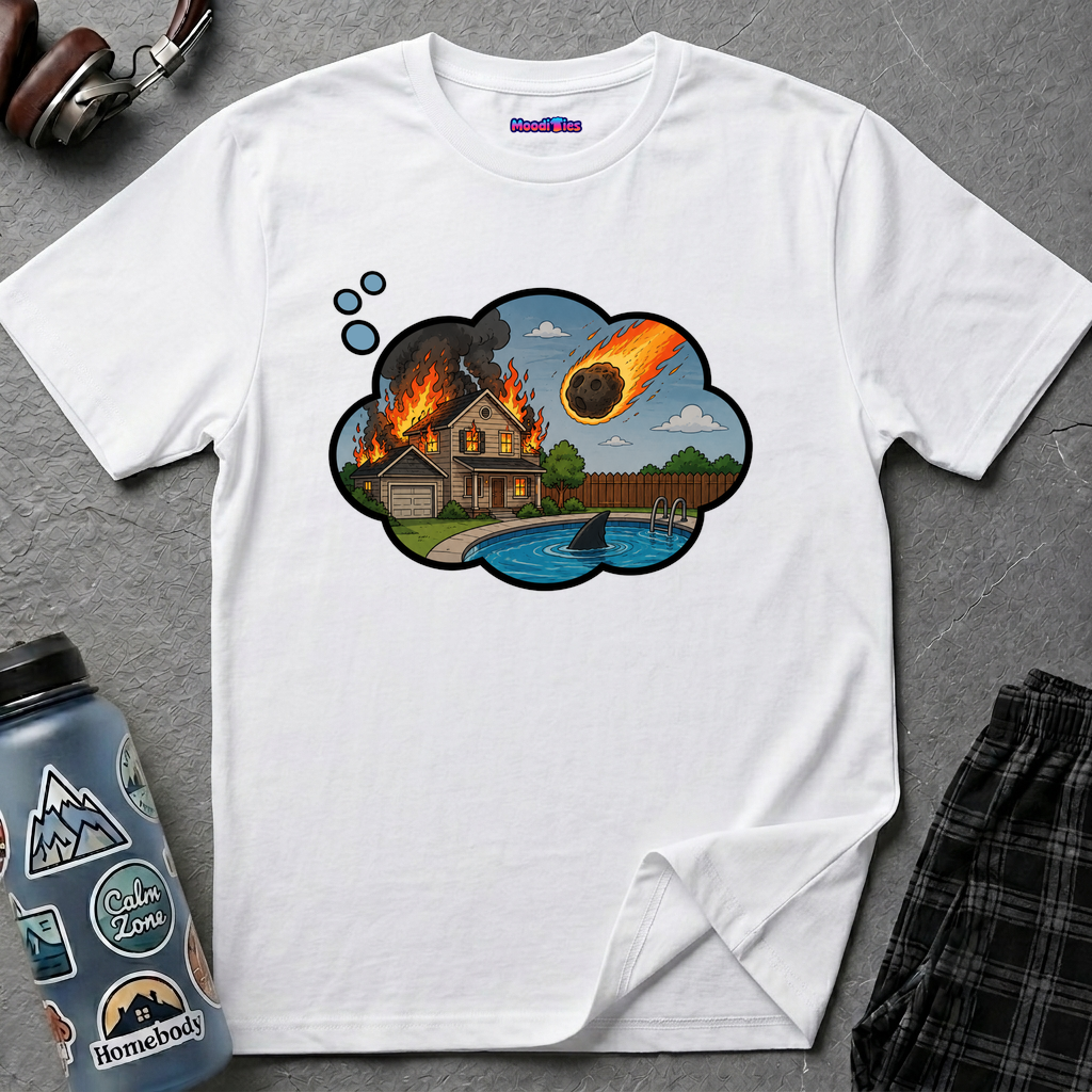 End of the World Anxiety Thought Bubble T-Shirt