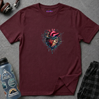Entangled Heart T-Shirt — X-Ray Anatomical Heart Graphic Tee