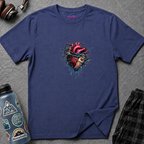 Entangled Heart T-Shirt — X-Ray Anatomical Heart Graphic Tee