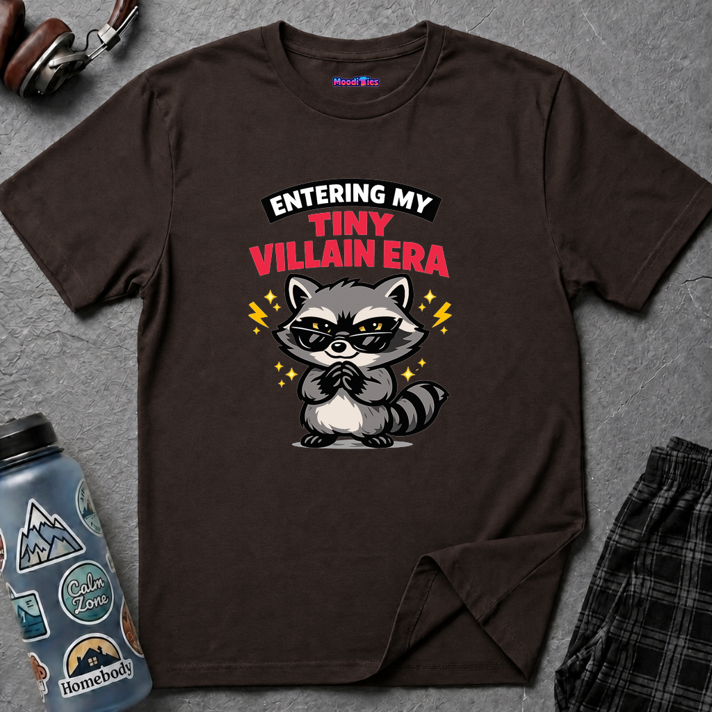 "Entering My Tiny Villain Era" Naughty Raccoon T-Shirt