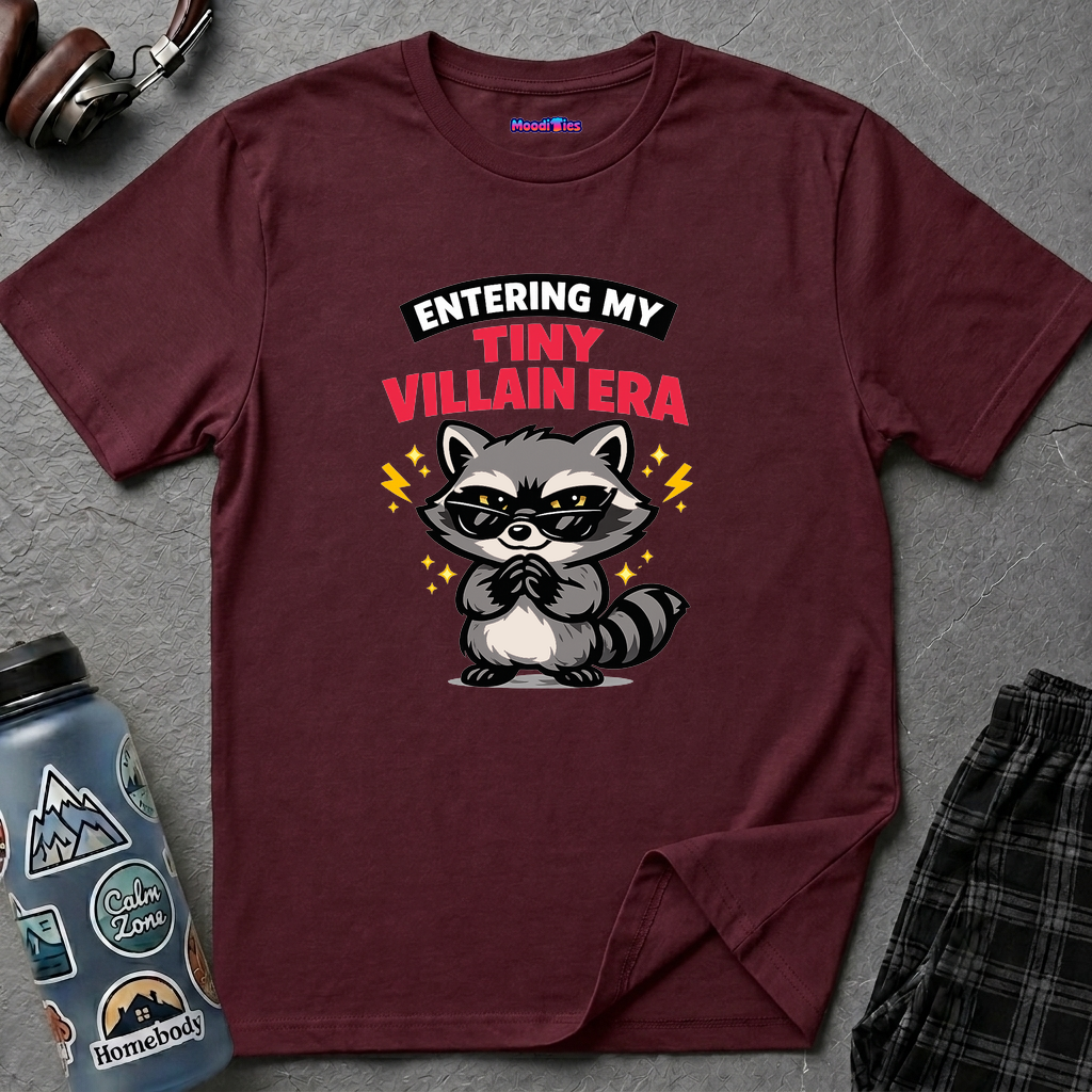 "Entering My Tiny Villain Era" Naughty Raccoon T-Shirt