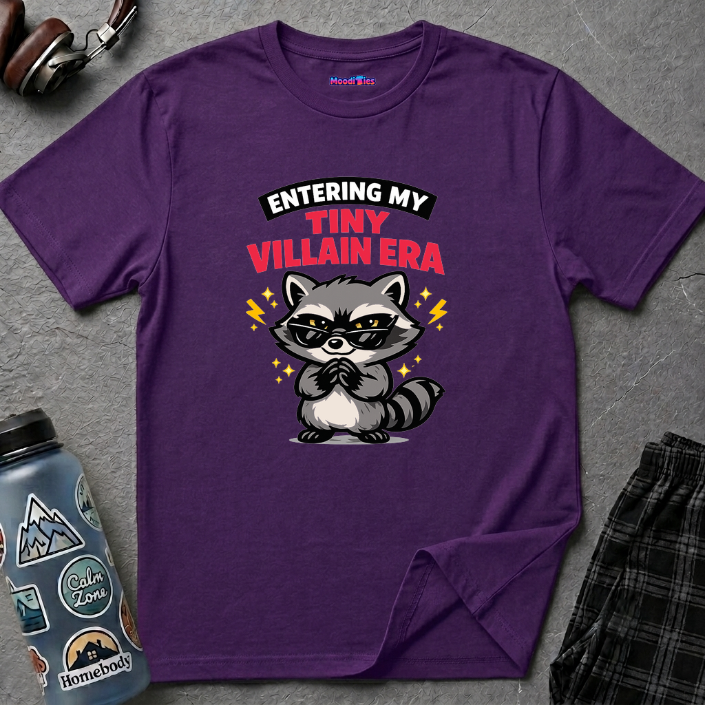 "Entering My Tiny Villain Era" Naughty Raccoon T-Shirt