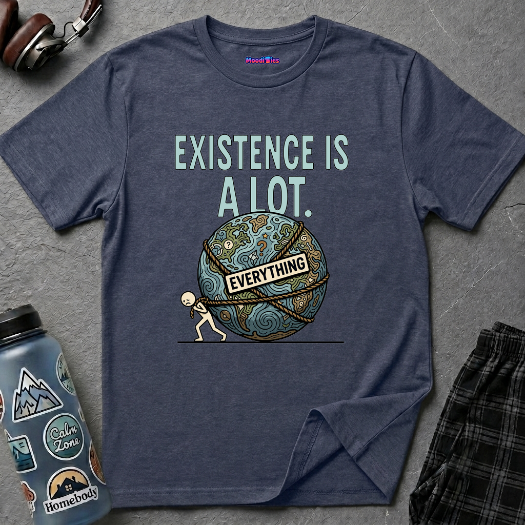 "Existence Is A LOT" Dragging the Weight of the World T-Shirt