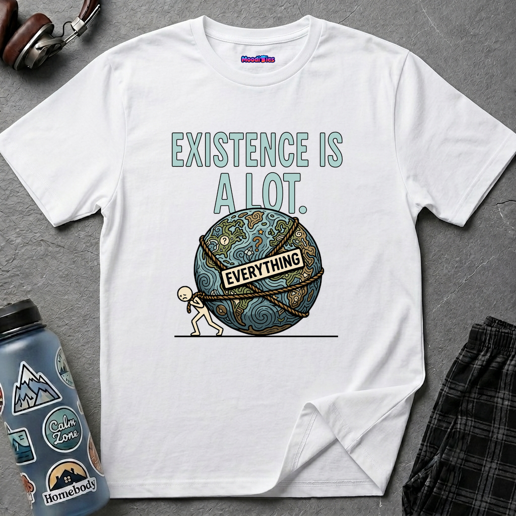 "Existence Is A LOT" Dragging the Weight of the World T-Shirt